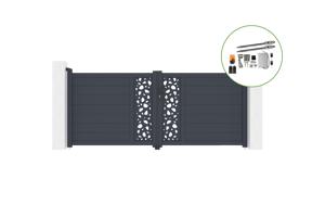 Portail battant 3m SUNNY H.120cm alu + motorisation TANKER B250 main_image
