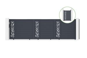 Sliding gate kit 5m SUNNY H.140cm + side gate SUNNY H.140cm grey main_image