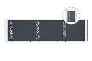 Sliding gate kit 6m SUNNY H.160cm + side gate SUNNY H.160cm grey main_image