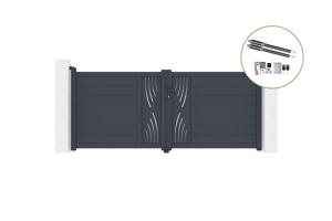 Cancello battente 3m VELETA H.120cm alluminio + motorizzazione RANGER B150 main_image