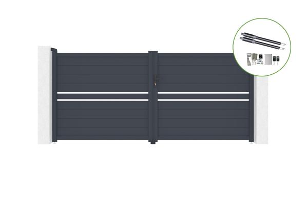 Draaipoort 3,5m CIMONE H.160cm aluminium + RANGER B150 motorisering main image