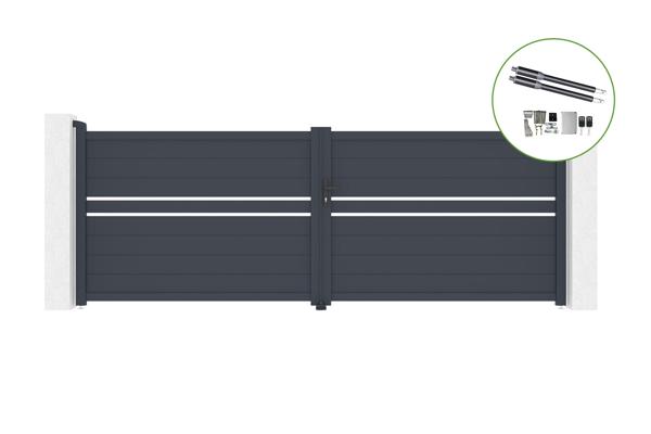 Draaipoort 4m CIMONE H.140cm aluminium + RANGER B150 motorisatie main image
