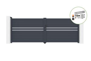 Slaggrind 4m CIMONE H.140cm aluminium + TANKER B250 motorisering main_image