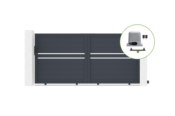 Schuifpoort 3m CIMONE H.140cm aluminium + RANGER C300 motorisering main image