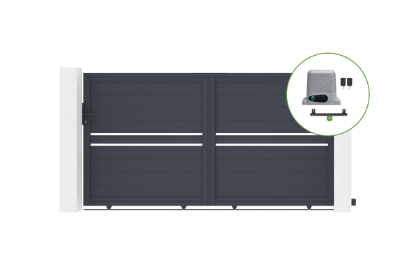 Schuifpoort 3m CIMONE H.160cm aluminium + RANGER C300 motorisering main image