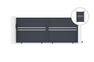 Brama przesuwna 3,5m CIMONE H.140cm aluminium + brama CIMONE H140 SZARY main_image