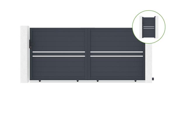 Liukuportti 3,5m CIMONE H.160cm alumiini + portti CIMONE H160 GREY main image