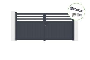Swing gate 3,4m NEVIS H.160cm αλουμίνιο + μηχανοκίνητο RANGER B150 main_image