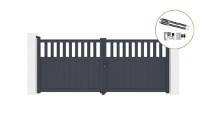 Portail battant 3,4m SANTIS H.140cm alu + motorisation RANGER B150 main_image