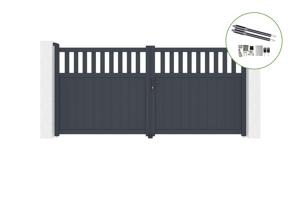 Portail battant 3,4m SANTIS H.160cm alu + motorisation RANGER B150 main_image