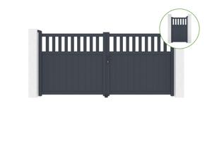 SANTIS H.160cm πύλη αλουμινίου 3,4m + πύλη SANTIS H160 GRAY main_image