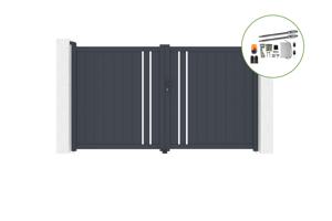 Slaggrind 3m GIONA H.180cm aluminium + TANKER B250 motorisering main_image