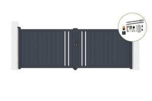 Slaggrind 4m GIONA H.140cm aluminium + TANKER B250 motorisering main_image