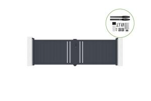 Cancello battente 4m GIONA H.120cm alluminio + motorizzazione HICKER B200 main_image
