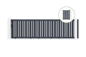 Sliding gate kit 5m VEYMONT H.140cm + side gate VEYMONT H.140cm grey main_image