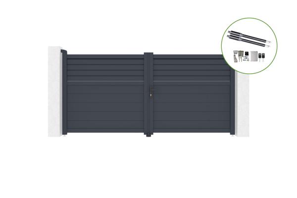Flügeltor 3m CARPATIA H.140cm Aluminium + RANGER B150 Motorisierung main image