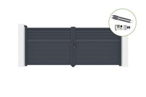 Draaipoort 3,5m CARPATIA H.140cm aluminium + RANGER B150 motorisering main_image