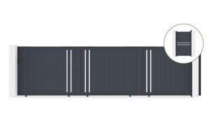 Cancello scorrevole 6m GIONA H.160cm grigio + Cancello 1M CIMONE H.160cm main_image