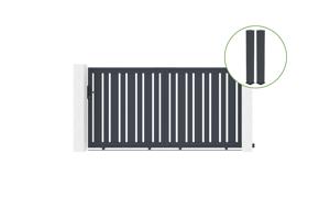 Sliding gate kit 3m VEYMONT H.160cm grey aluminium + 2 posts 20x20cm main_image