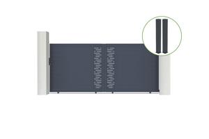Sliding gate kit 4m ARLBERG H.180cm grey aluminium + 2 posts 20x20cm main_image