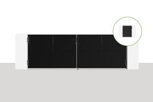 Pack Flügeltor 3,5x1,2m NALI + Tor H.120cm mattschwarz main_image