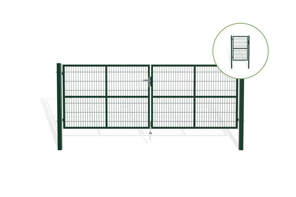 Mesh gate 4m H.140cm RAZO + side gate 1m RAZO H.140cm green main image