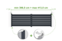 Verstellbares Drehtor Breite 4m VOGEL H.120cm grau Aluminium thumbnail 1
