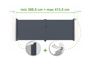 Portail battant ajustable en largeur 4m EIGER H.140cm alu gris thumbnail 1
