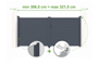 EIGER H.160cm grey aluminium adjustable swing gate, 3m width thumbnail 1