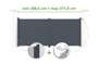 Adjustable swing gate width 3.5m EIGER H.180cm gray aluminum thumbnail 1