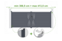 Verstelbare draaipoortbreedte 4m VELETA H.160cm grijs aluminium thumbnail 1