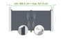 Portail battant ajustable en largeur 3m VELETA H.180cm alu gris thumbnail 1