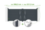 Adjustable swing gate width 3m VELETA H.120cm gray aluminum thumbnail 1