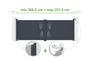 Portail battant ajustable en largeur 3,5m VELETA H.120cm alu gris thumbnail 1