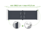 Portail battant ajustable en largeur 4m VELETA H.120cm alu gris thumbnail 1