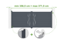 Verstellbares Drehtor Breite 3,5m LIFE H.140cm grau Aluminium thumbnail 1