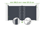 Verstelbare draaipoortbreedte 3m ARLBERG H.160cm grijs aluminium thumbnail 1