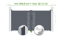 Adjustable swing gate width 3m ARLBERG H.180cm gray aluminum thumbnail 1