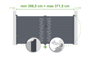Adjustable swing gate width 3.5m ARLBERG H.180cm gray aluminum thumbnail 1