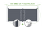 Portail battant ajustable en largeur 4m ARLBERG H.180cm alu gris thumbnail 1