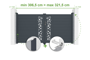 Portail battant ajustable en largeur 3m SUNNY H.160cm alu gris thumbnail 1