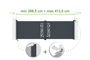 Adjustable swing gate width 4m SUNNY H.120cm gray aluminum thumbnail 1