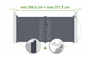 Portail battant ajustable en largeur 3,5m ADULA H.160cm alu gris thumbnail 1