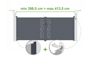 Portail battant ajustable en largeur 4m ADULA H.160cm alu gris thumbnail 1