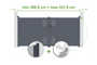 Adjustable swing gate width 3m TRIGLAV H.160cm gray aluminum thumbnail 1