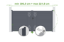 Verstelbare draaipoortbreedte 3m TRIGLAV H.180cm grijs aluminium thumbnail 1