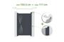 Gate adjustable in width 1m VELETA H.160cm gray aluminum thumbnail 1