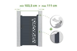 Puerta regulable en ancho 1m SUNNY H.180cm aluminio gris main_image