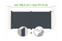 Cancello battente regolabile larghezza 3,5m CARPATIA H.160cm alluminio grigio thumbnail 1