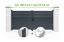 Portail battant ajustable en largeur 3m CARPATIA H.140cm alu gris thumbnail 1